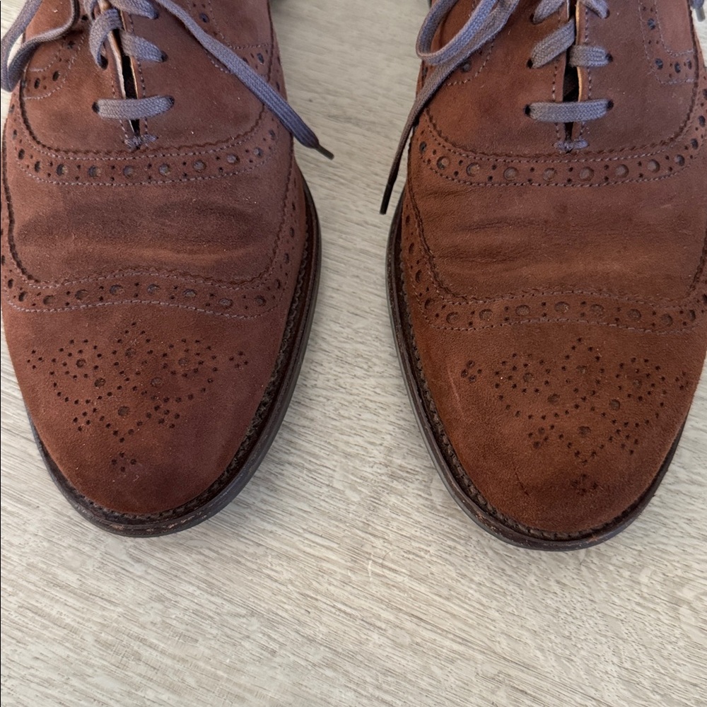 Cole Haan Bench Wingtip Derby Shoes Men’s 9 1/2 D Brown Leather Made in England - Picture 9 of 15